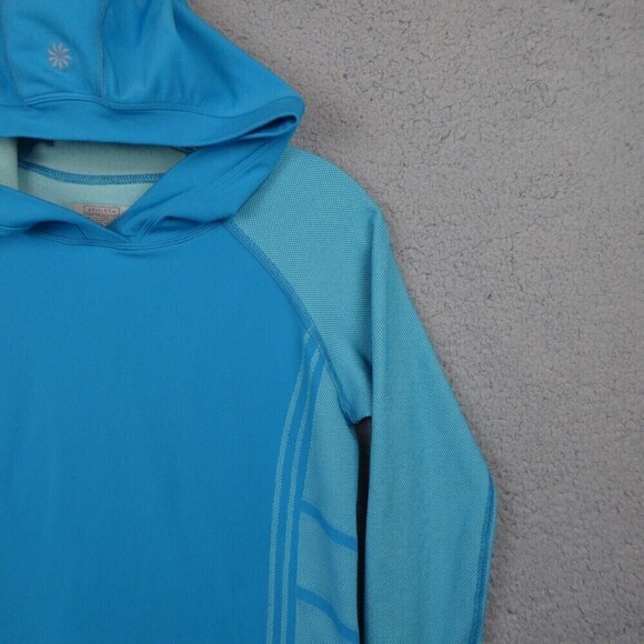 Athleta Womens Neothermal Hoodie Turquoise Blue Size M Style #722073 Baselayer - Picture 4 of 8